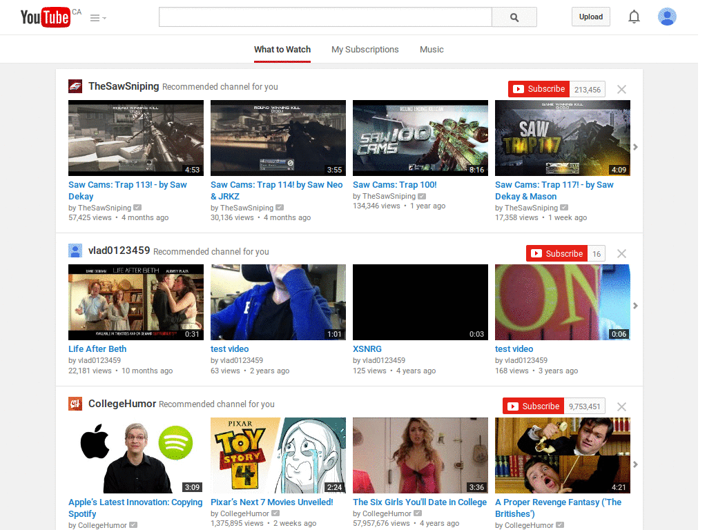 Hide channel alert and promotion videos