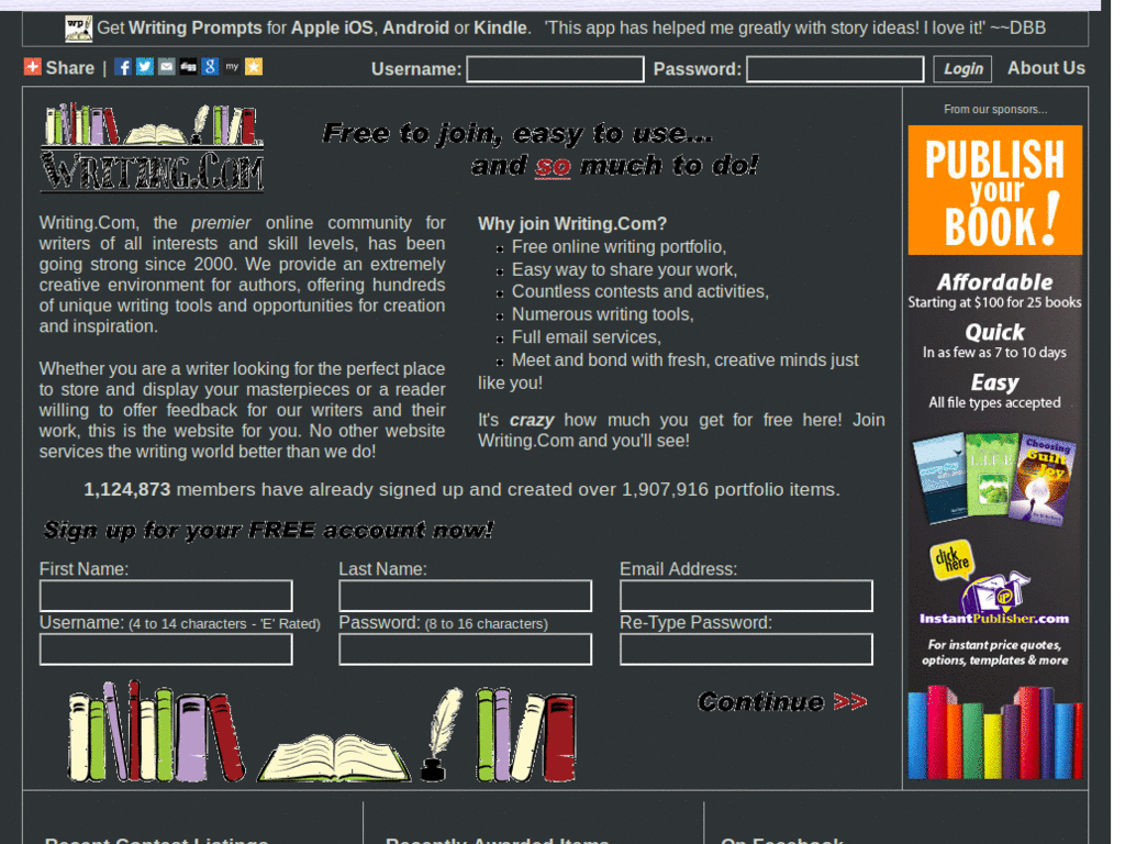Writing.com Dark Grey