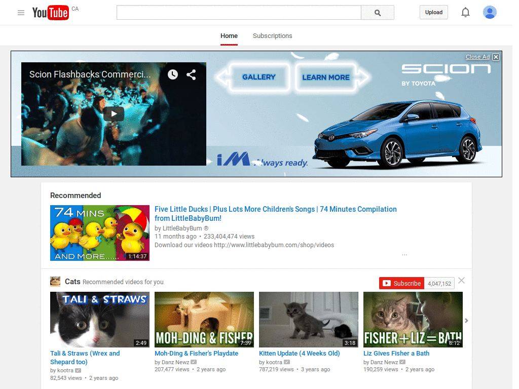 Hide YouTube Recommended Channels list