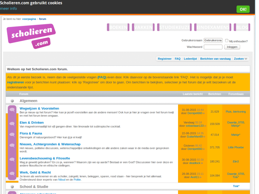 Scholieren.com forum oranje