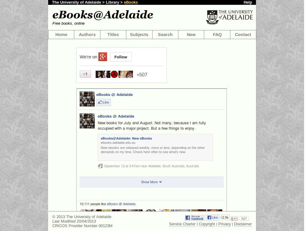 Readable eBooks@Adelaide