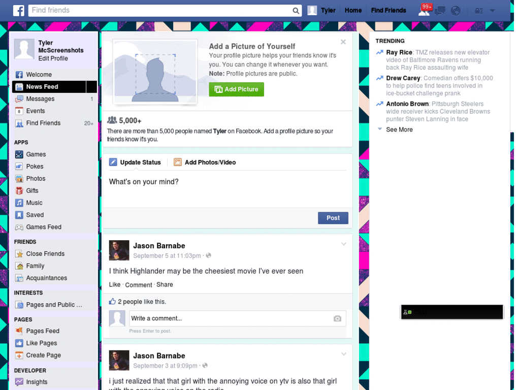 Galaxy Disco Pop Facebook Theme