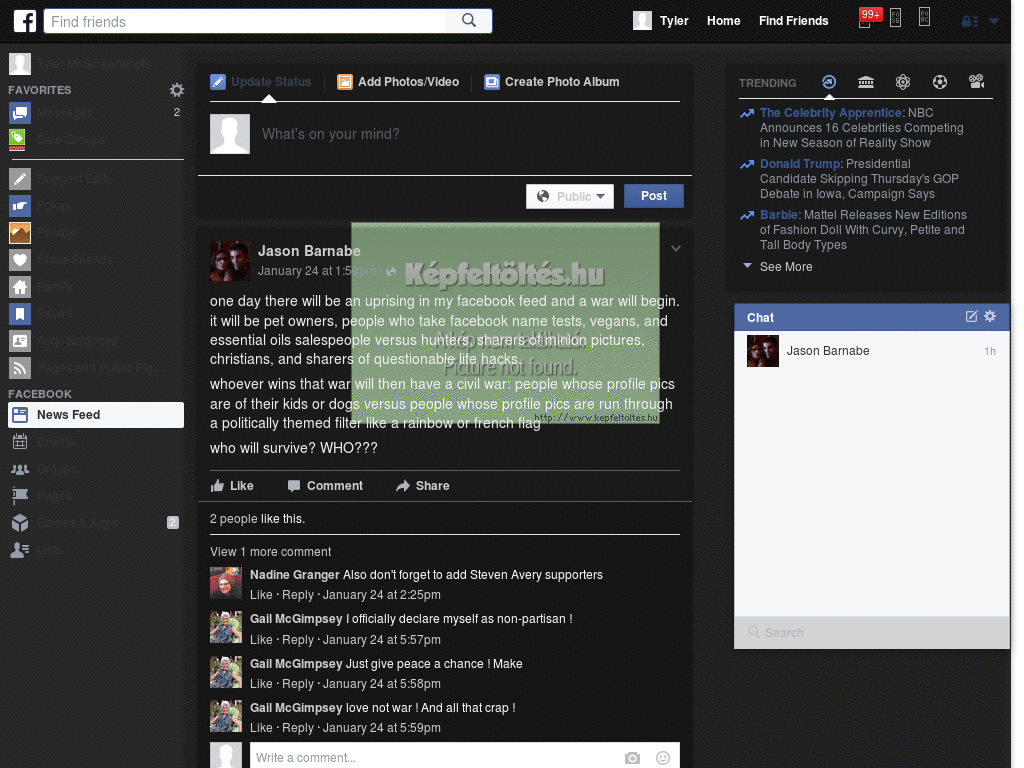 Dark  Facebook (NO ADS)