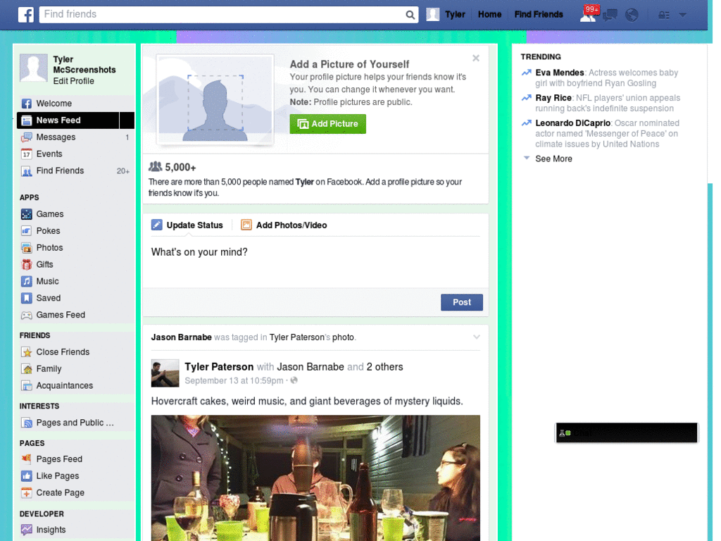 Hipster Shatter Facebook Theme
