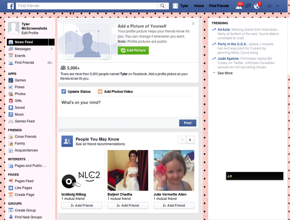 Pink Dots Facebook Theme