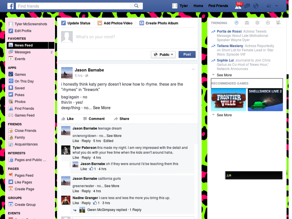 Kiwi Leopard Print Facebook Theme