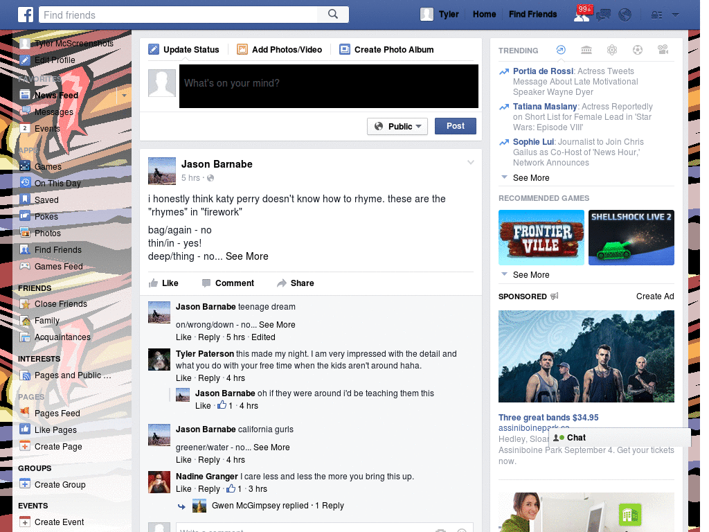 Fondo libro facebook