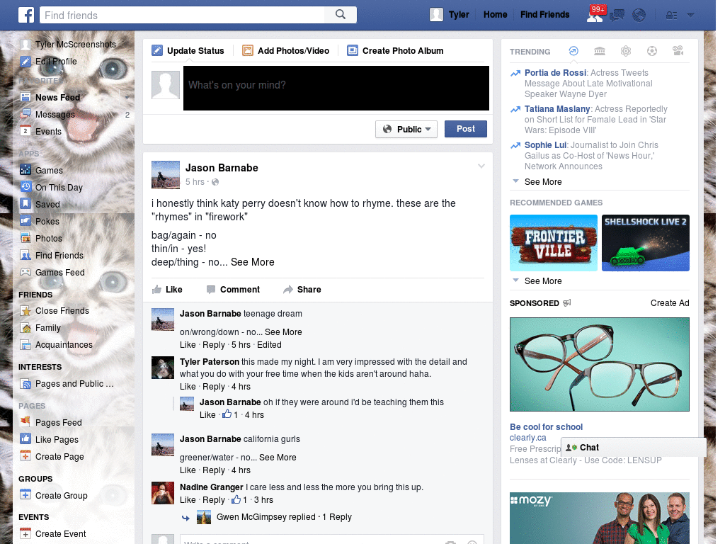 Gato para facebook