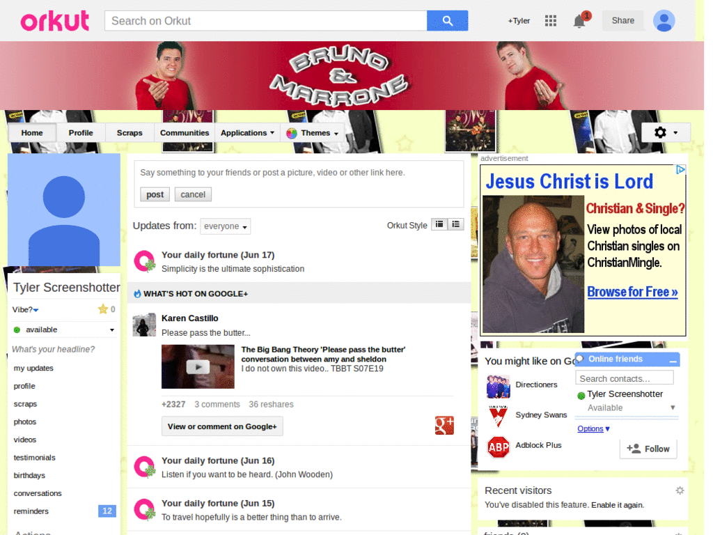 Orkut - Bruno & Marrone 2 ( by Templah.com )