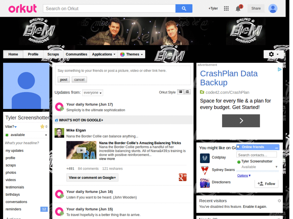 Orkut - Bruno & Marrone 1 ( by Templah.com )