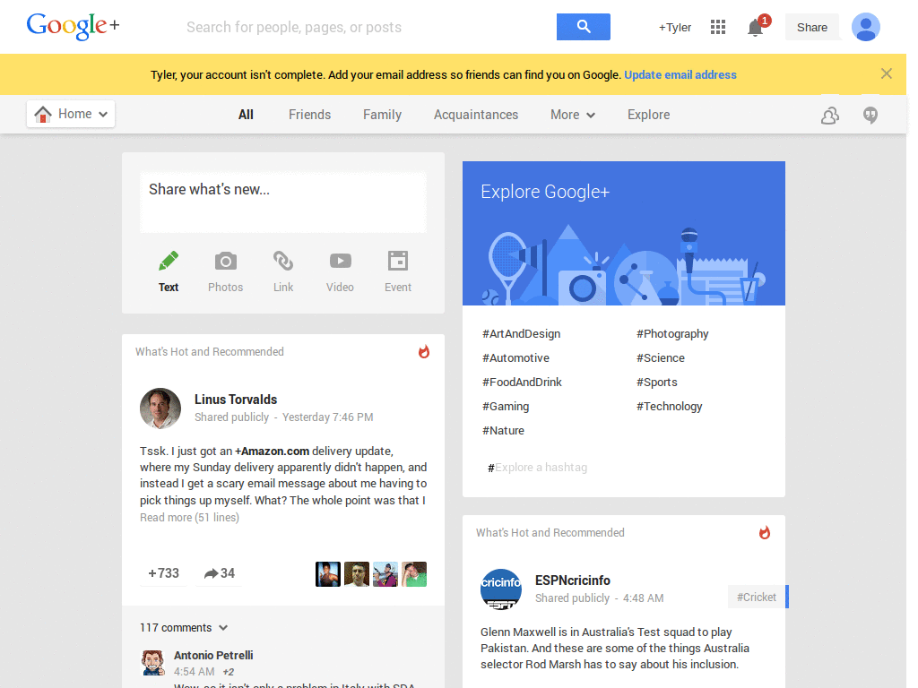 Google+ No Border