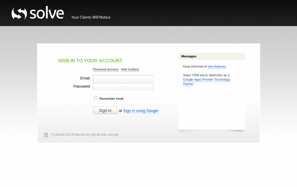 Solve360 4 Firefox
