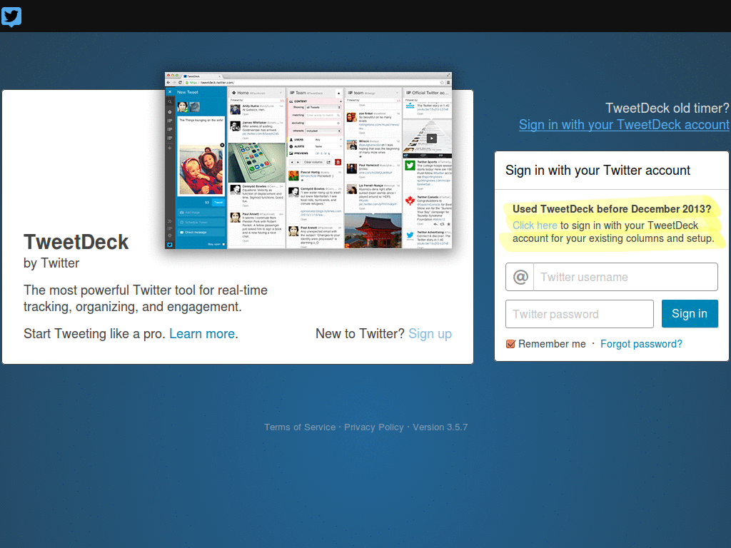Tweetdeck: Wider and Sharper First Column