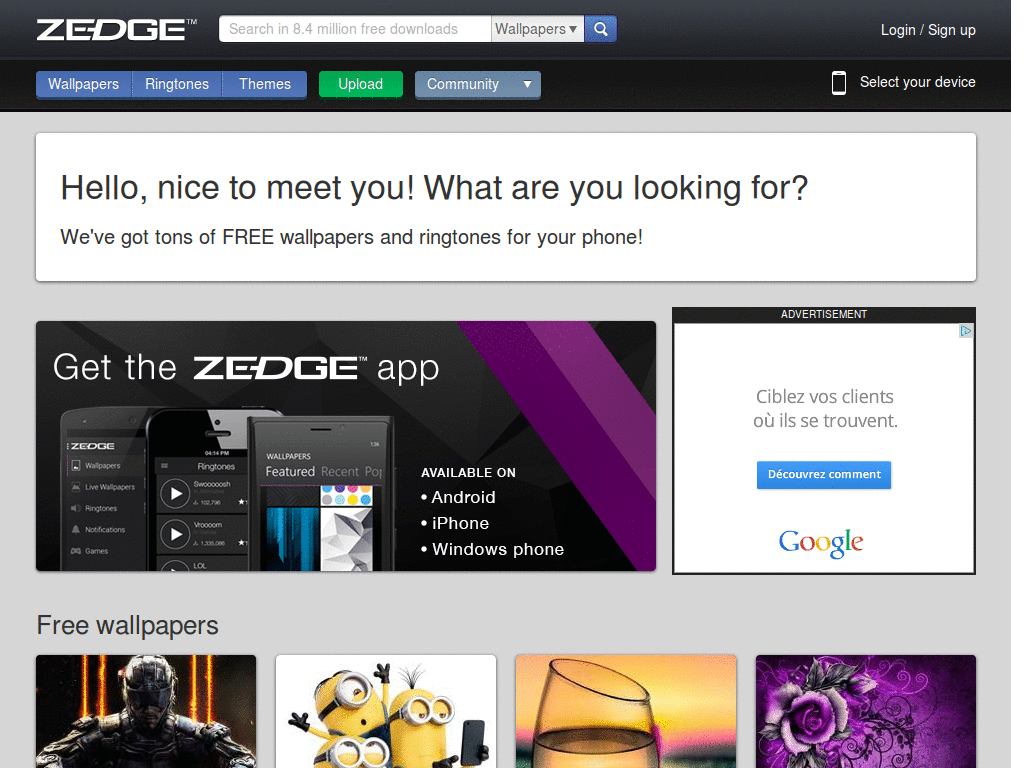 No Ad's on Zedge