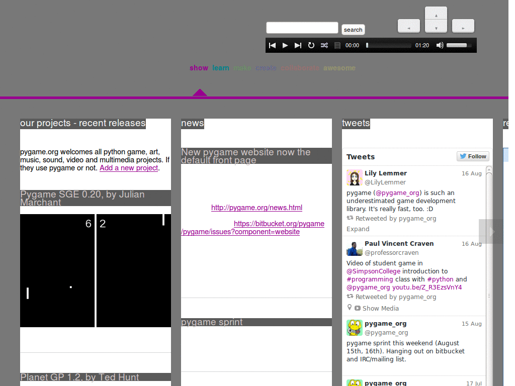 Pygame - Darkish Style