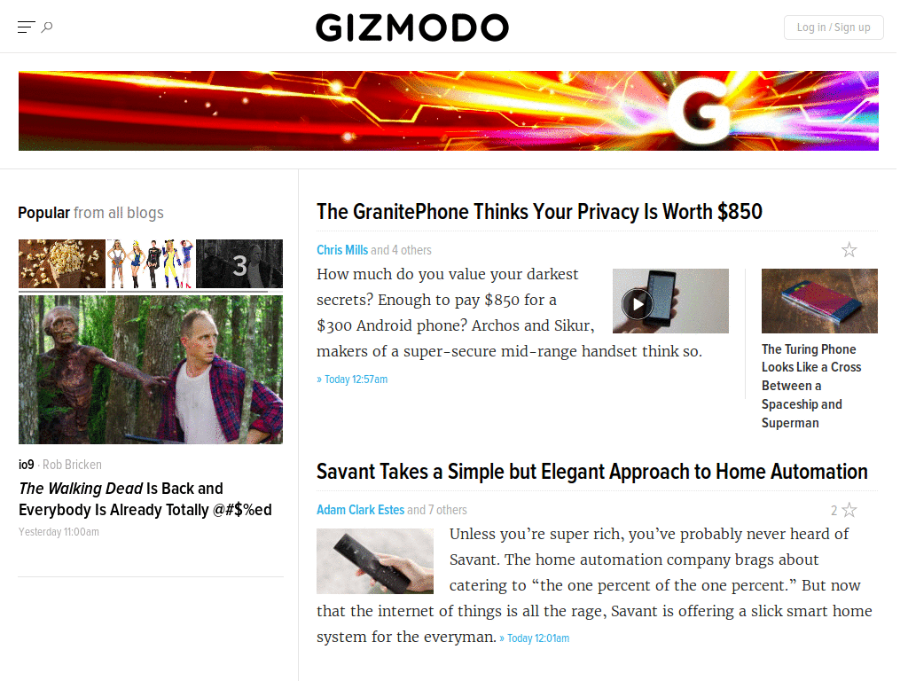 Gizmodo Minimalist