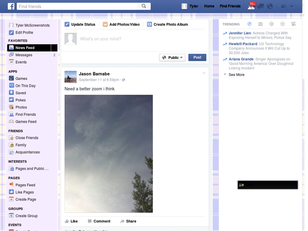 Purple Plaid Facebook Theme