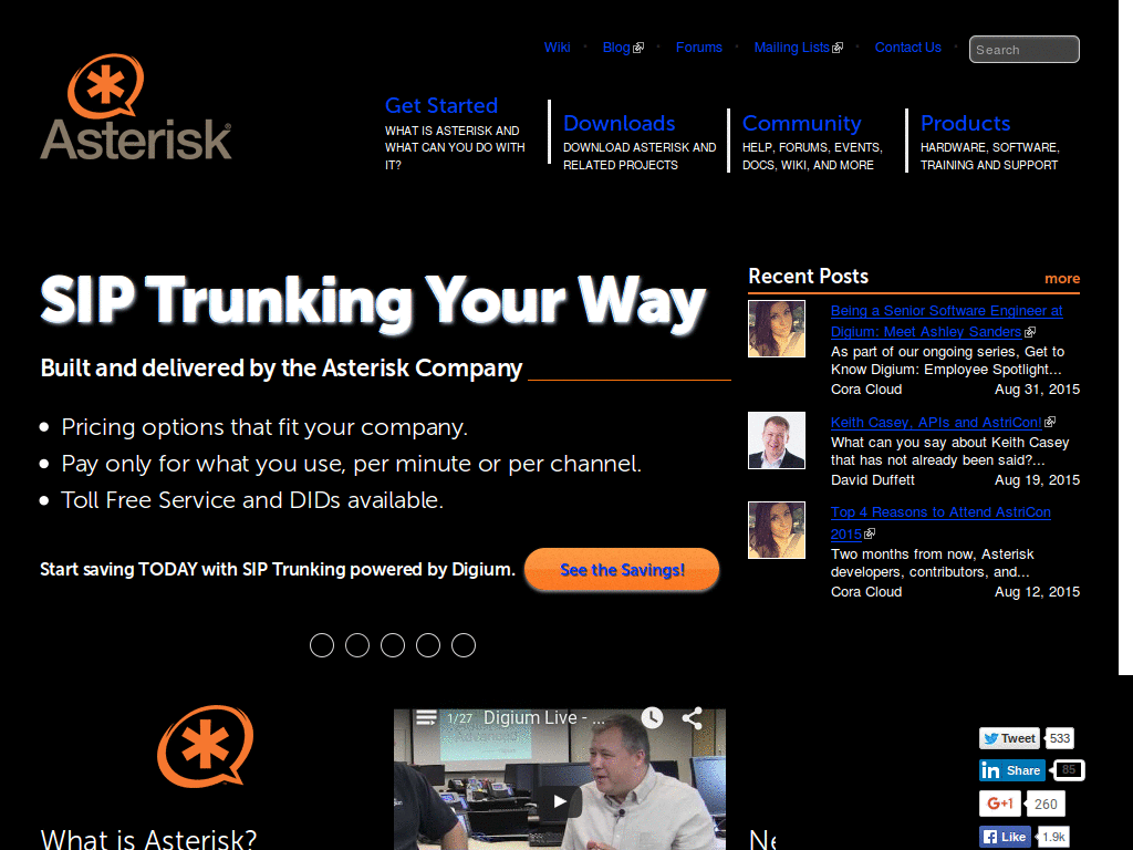 asterisk digium dark