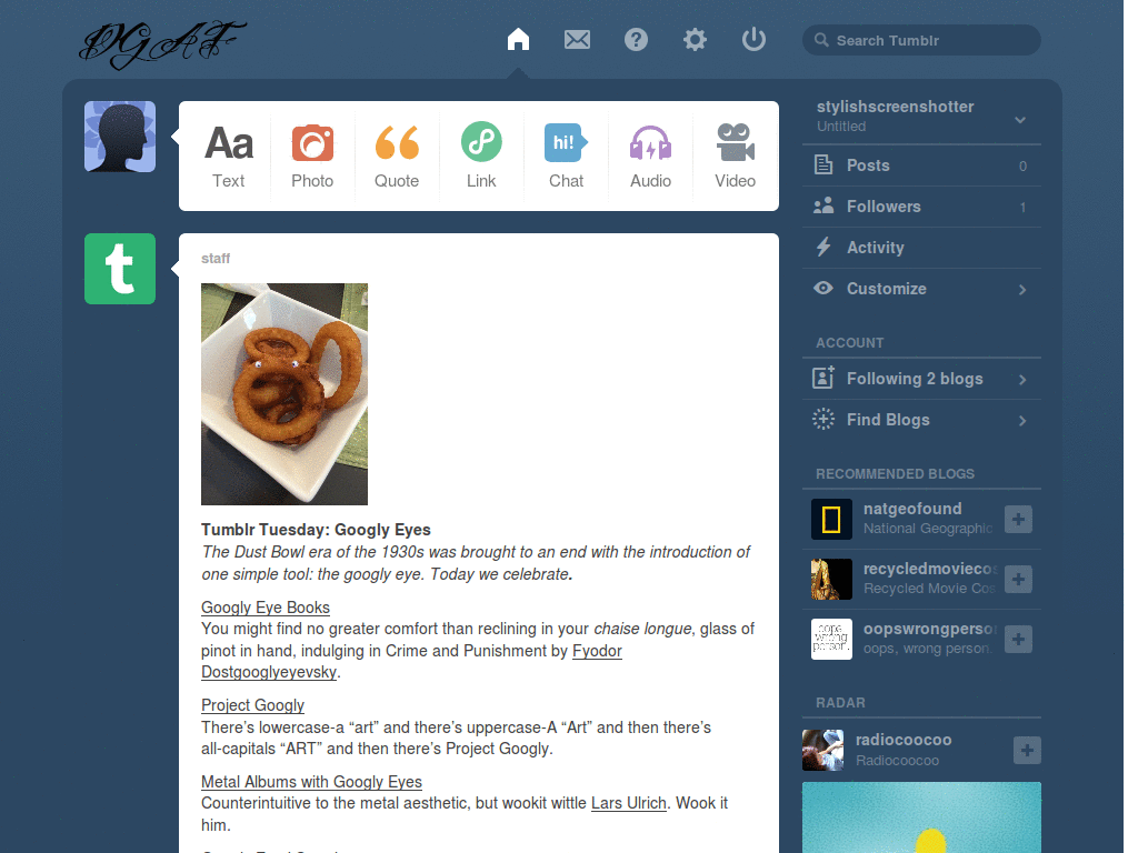 DGAF Tumblr Logo