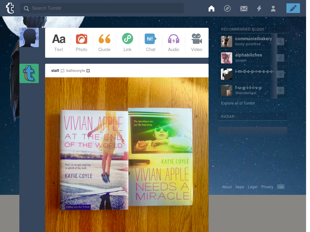 Jack Frost Tumblr Dashboard
