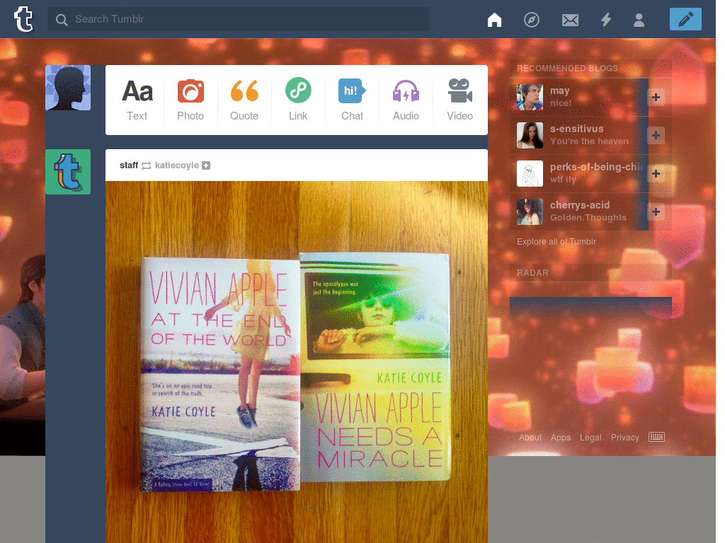 Rapunzel (Night) Tumblr Dash Theme