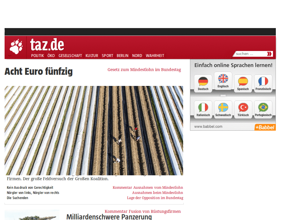 TAZ.de simples Design