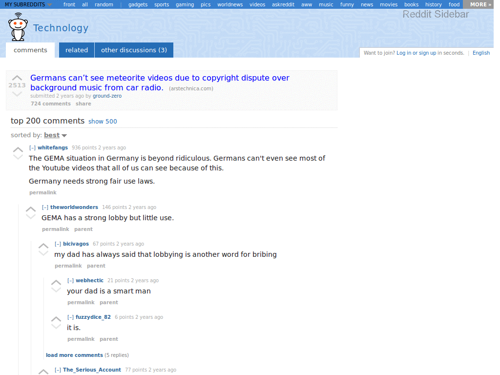 Reddit Sidebar Hover Toggle