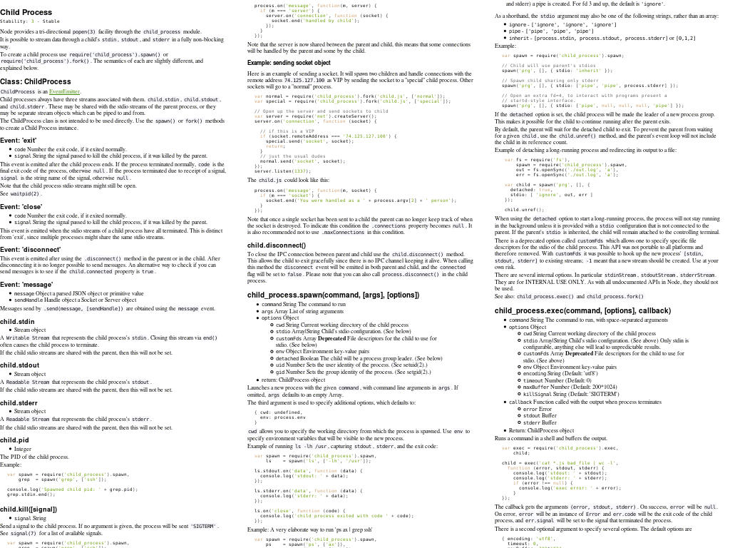 Node.js Print Style