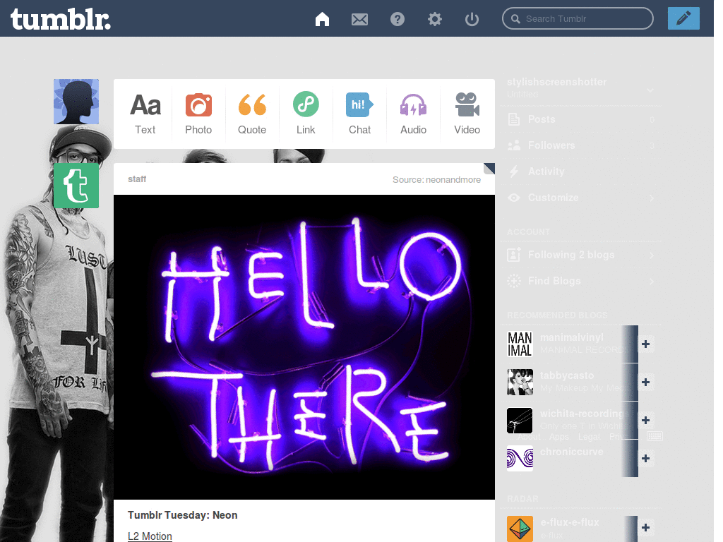 Pierce The Veil theme dashboard