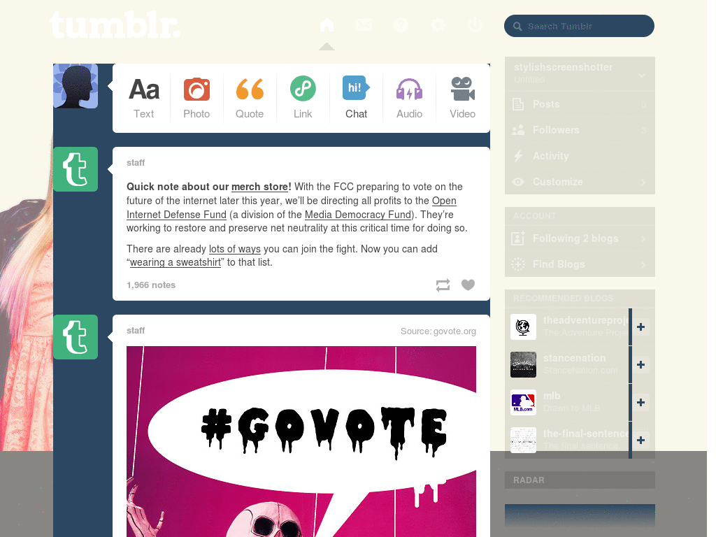 Demi Lovato/Vampire Diaries Dashboard Tumblr