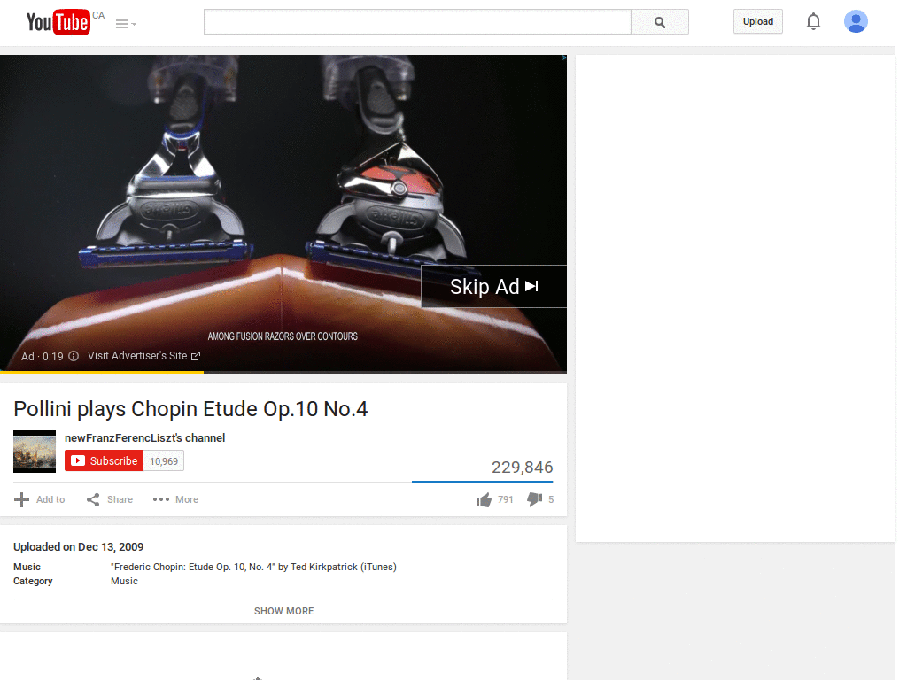 YouTube Hide Watch Sidebar