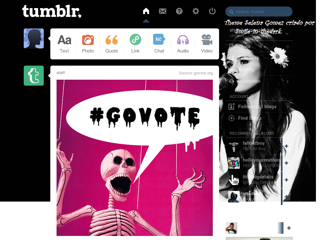 Theme Dashboard Selena Gomez
