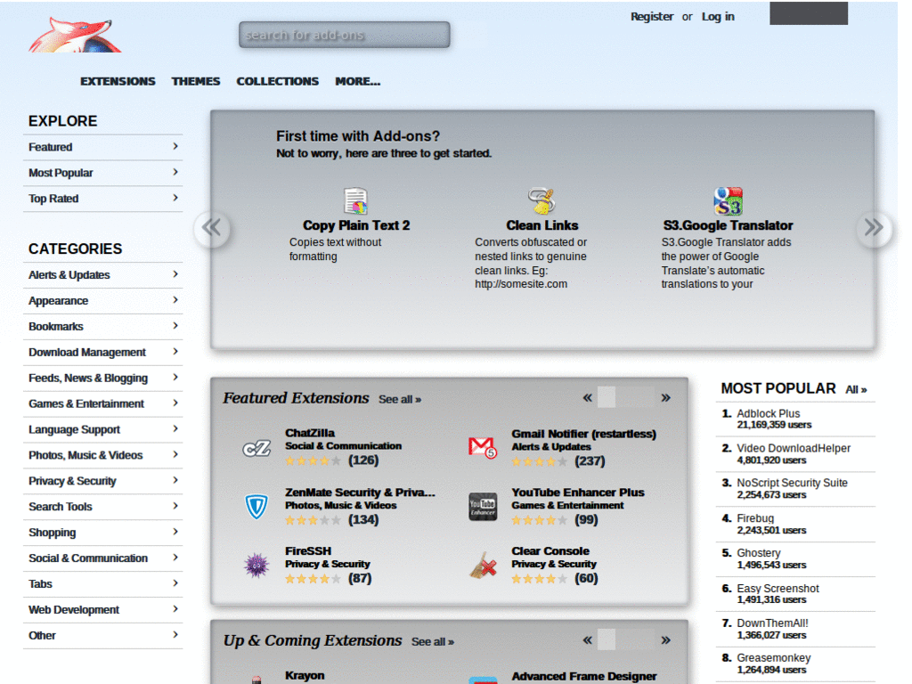 addons.mozilla.org Grey White