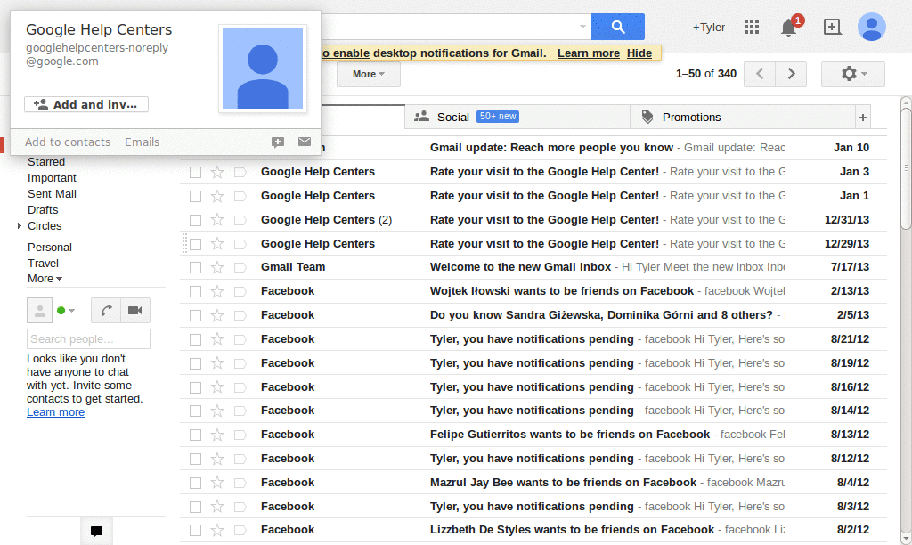 Gmail remove right side