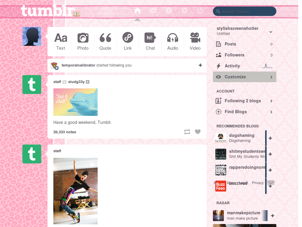 Pink animal print tumblr theme