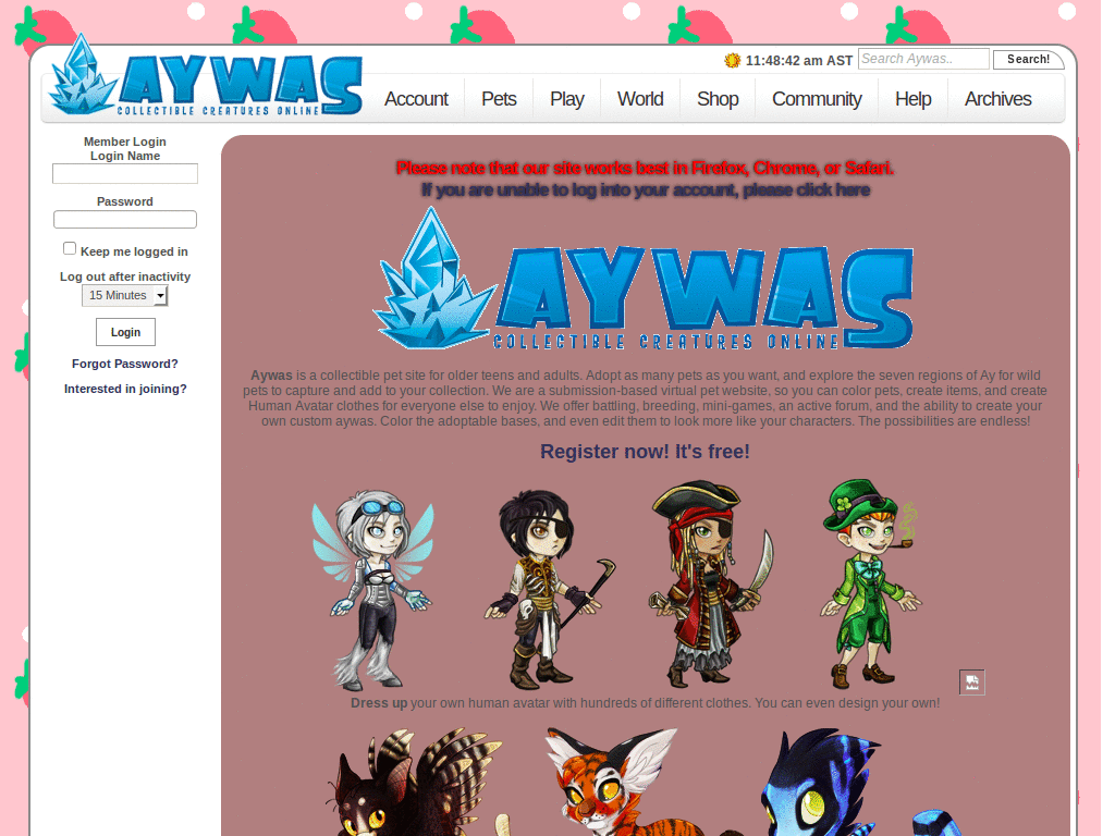 Cute Strawberry Aywas Layout