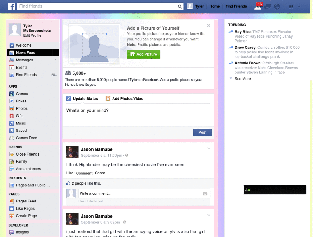Rainbow FB Layout