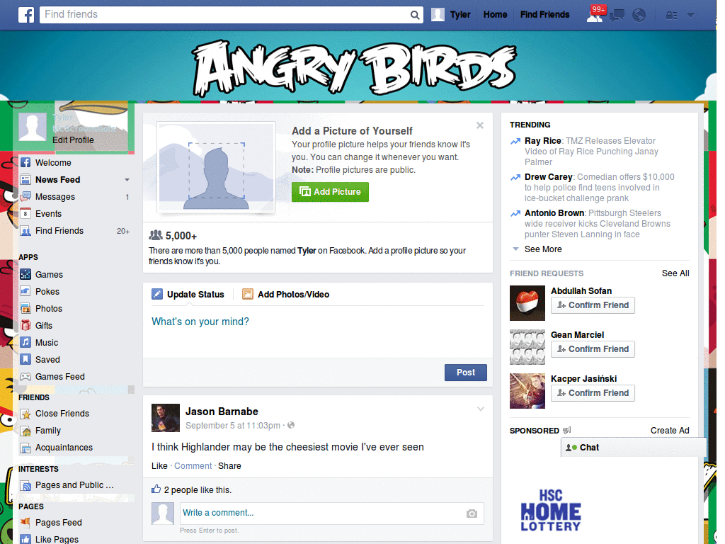 Facebook - Angry Birds ( by Templah.com )