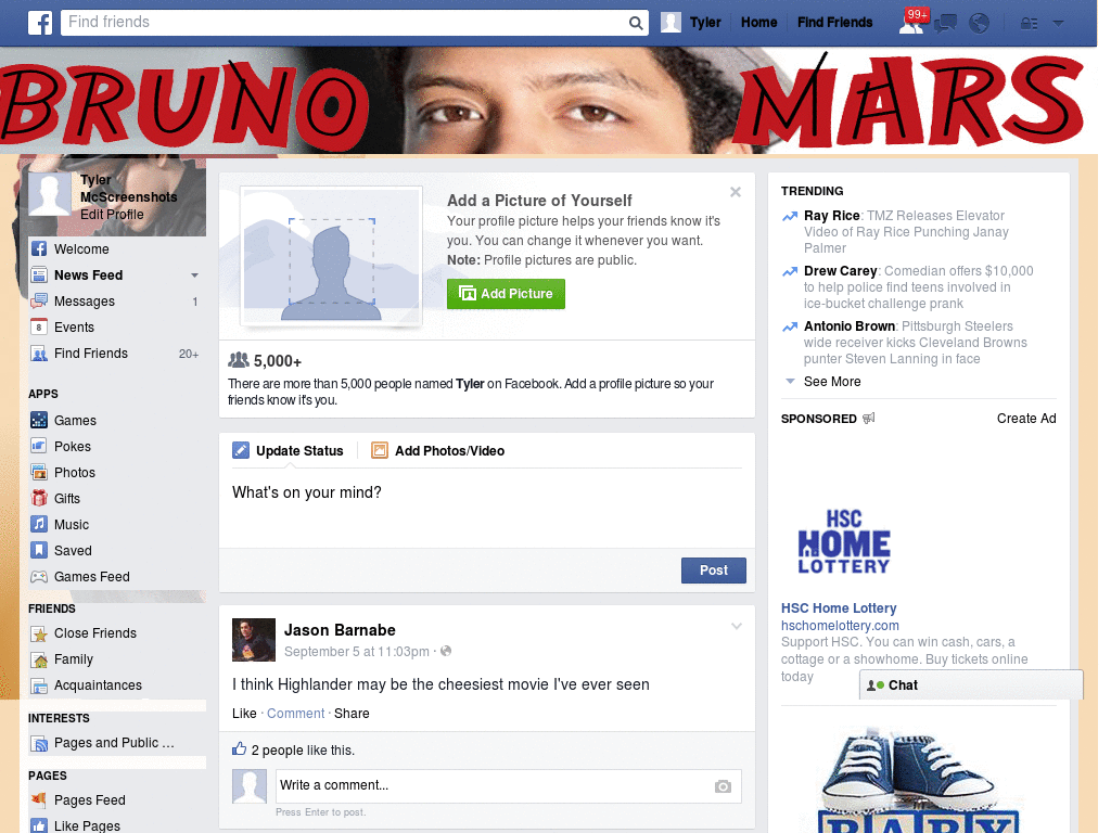 Facebook - Bruno Mars ( by Templah.com )