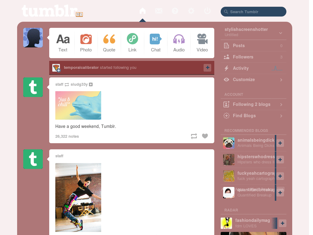 Pale Purple Tumblr Layout