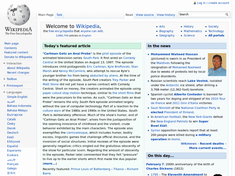 Wikipedia major modifications