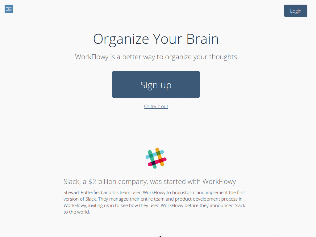 workflowy with 3 things removed
