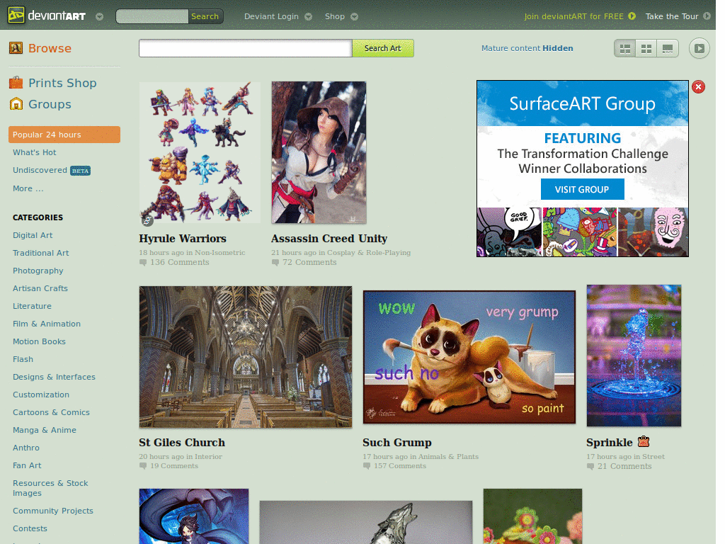 deviantART Modernized Beta