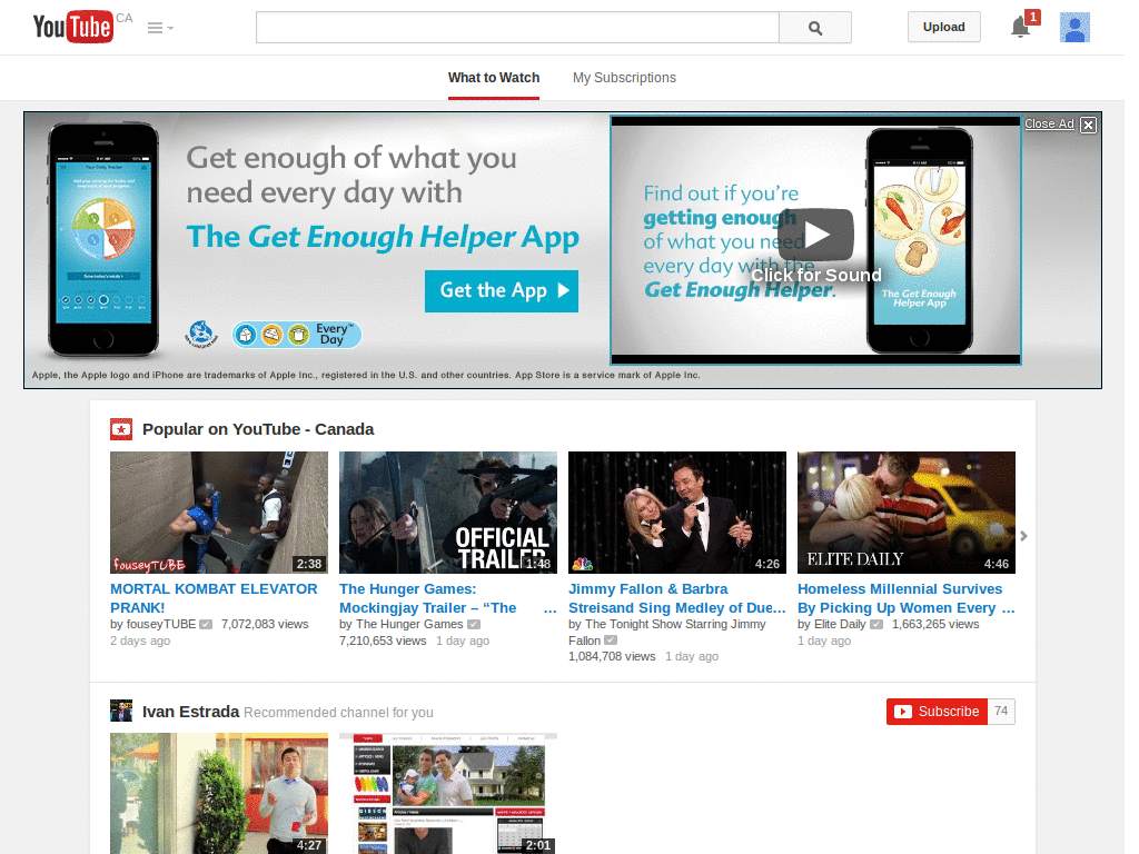 YouTube fewer ads