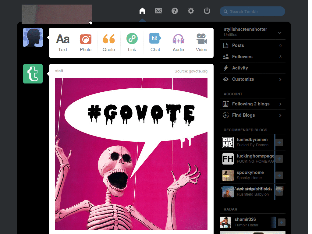 My Chemical Romance tumblr theme 1