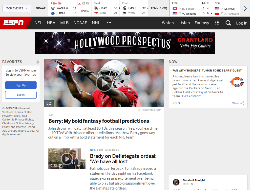 ESPN declutterer