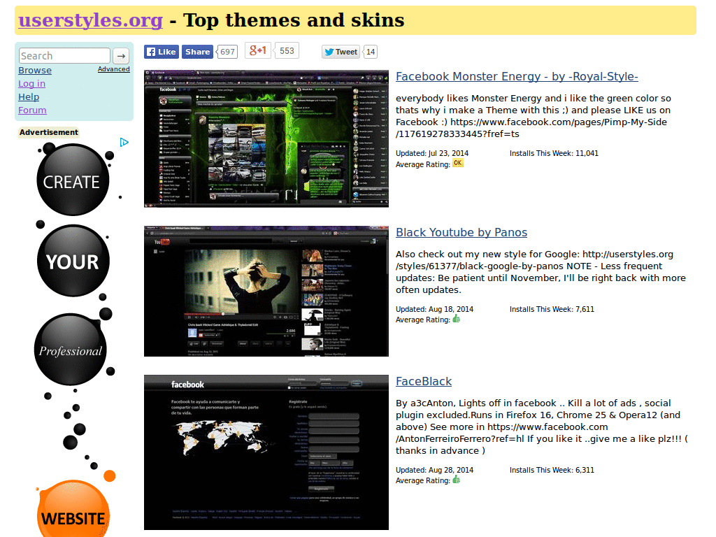 website | userstyles