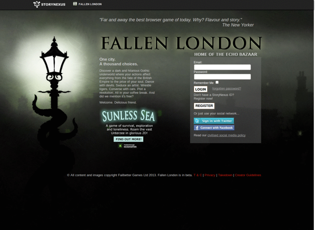 Fallen London - Hunter's Keep Run