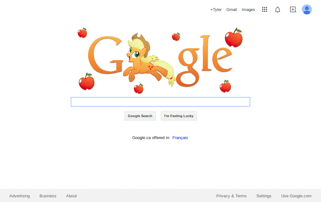 Applejack Google Logo