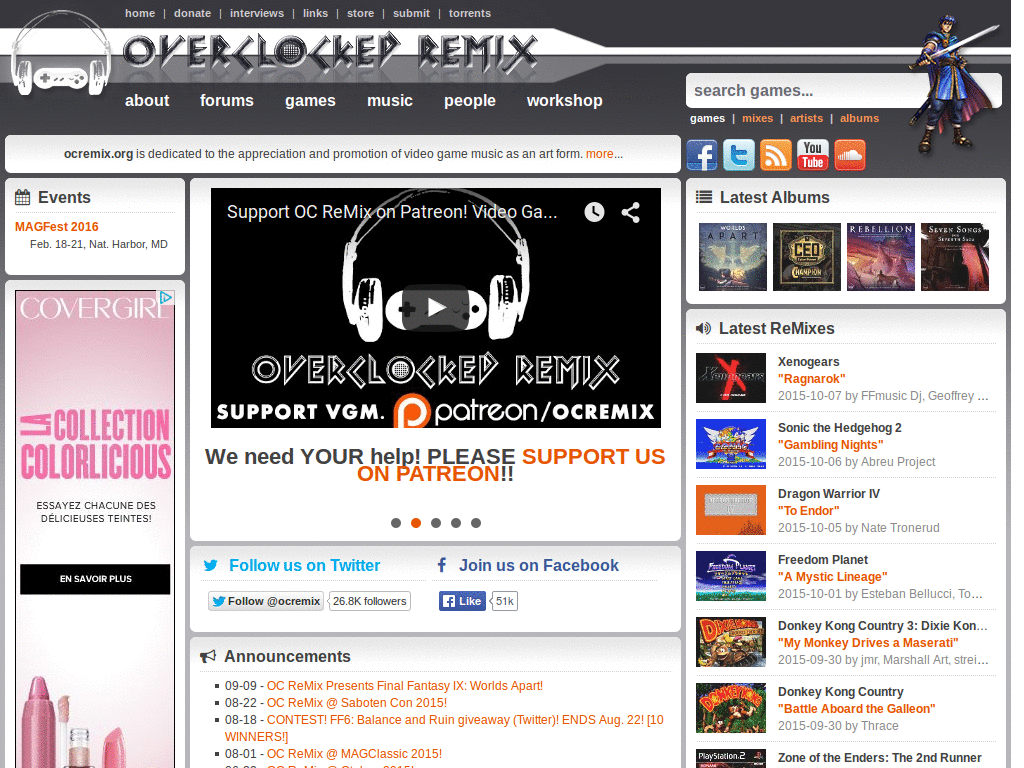OverClocked ReMix - Ad Clean-up & input fix